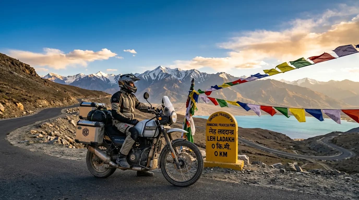 Biker King Leh Ladakh Pangong Lake Adventure